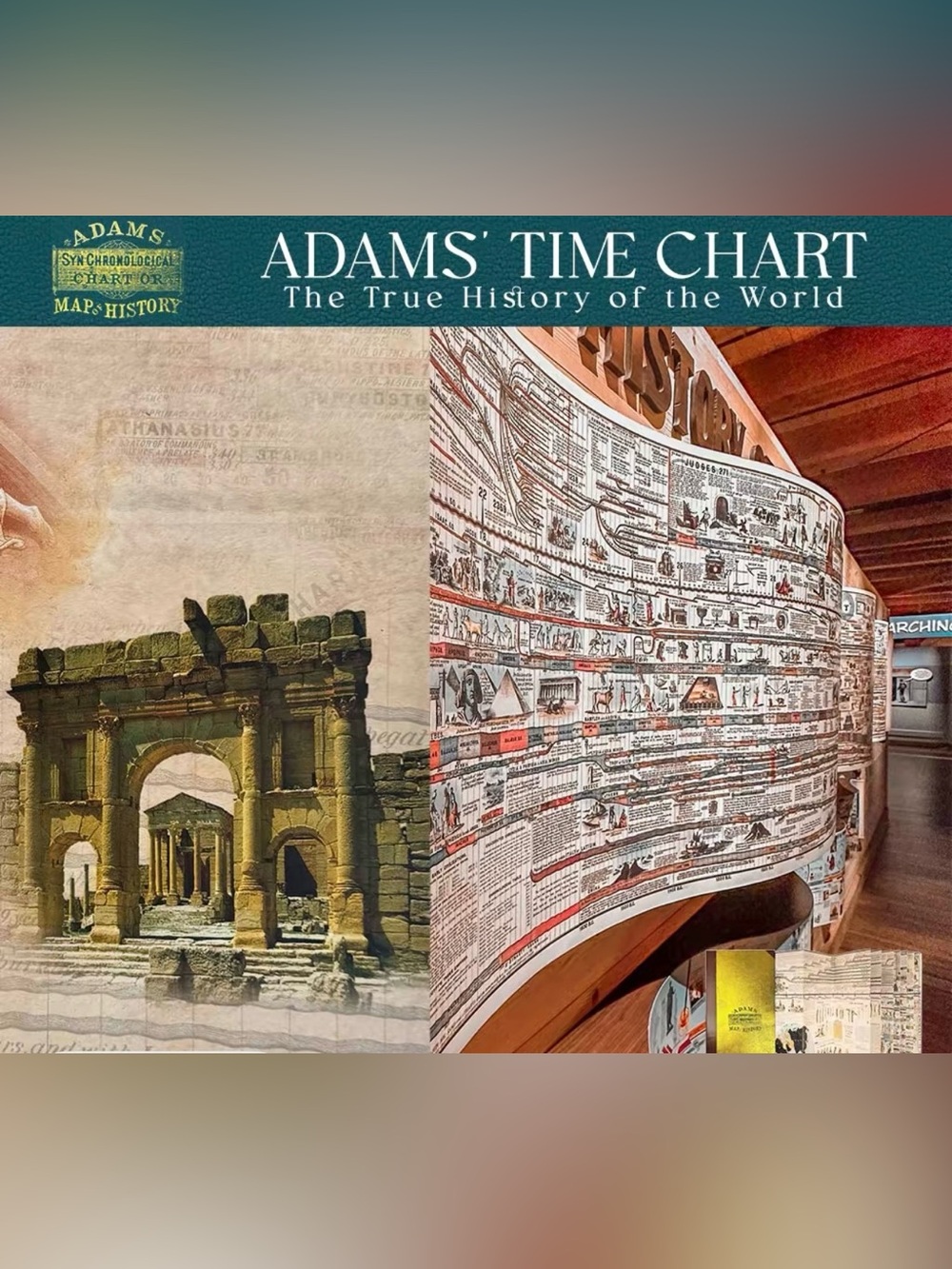 Adams Time Chart Map of History Hardcover Calendar - Yellow - Picture 3 of 3